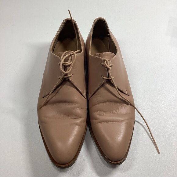 Everlane Womens Tan Khaki The Modern Oxford‎ Shoes Size 8 Made In Italy - Picture 2 of 14